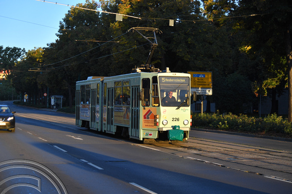 DG379845. Tram 226. Frankfurt (Oder). Germany. 20.9.2022.
