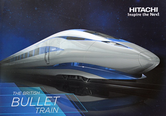 DG213890. The British bullet train, from Hitachi.  Railtex 2015. 12.5.15