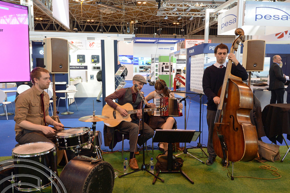 DG213587. Music at the networking event. Railtex 2015. 12.5.15