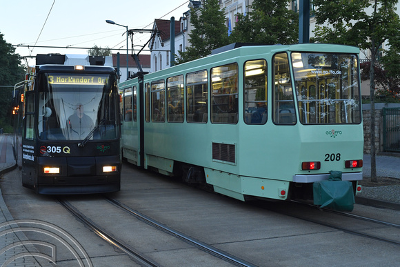 DG381189. Trams 305. 208. Bahnhof. Frankfurt (Oder). Germany. 21.9.2022.