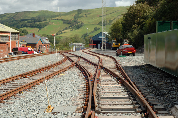 DG11873. New track at the depot. Machynlleth. 13.8.07.