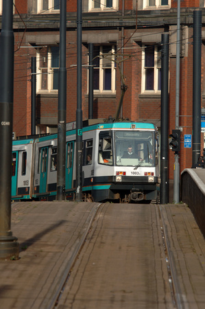 DG13042. Tram 1003 Manchester Piccadilly. 18.10.07.