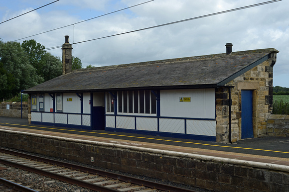 DG217970. The railway station at Acklington. Northumberland. 18.7.15