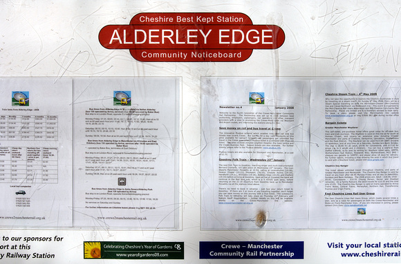 DG14059. Community noticeboard. Alderley Edge. 2.2.08.