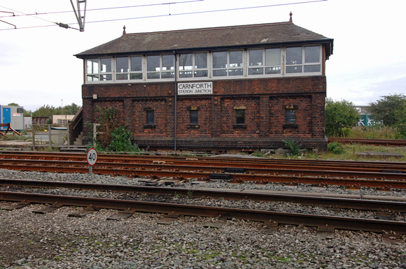 DG13476. Carnforth station signalbox. 23.9.07.