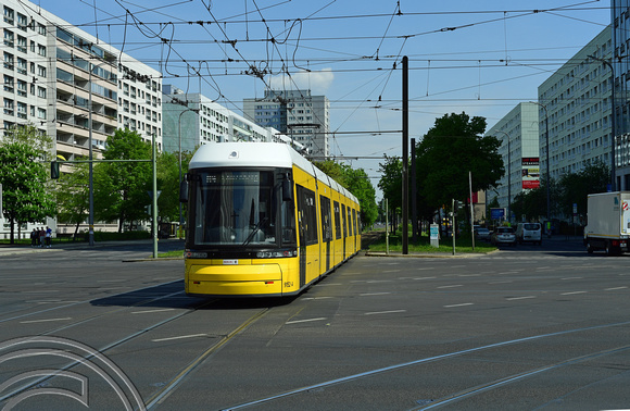 DG369545. Tram 9152. Otto-Braun Straße. Berlin. Germany. 7.5.2022.