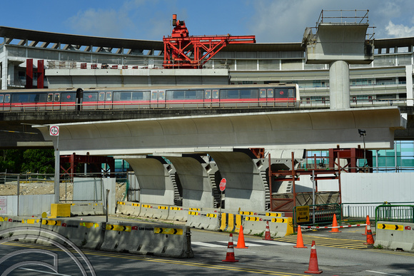 DG386296. New viaduct construction. Upper Changi Rd. Tanah Merah. East-West line. Singapore. 12.1.2023.