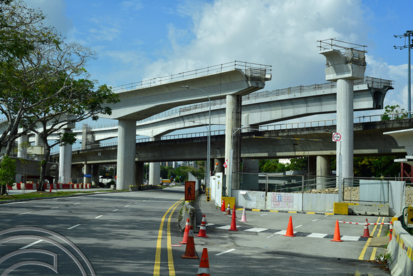 DG386302. New viaduct construction. Upper Changi Rd. Tanah Merah. East-West line. Singapore. 12.1.2023.