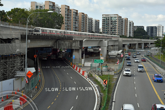 DG386265. New viaduct construction. Tanah Merah. East-West line. Singapore. 12.1.2023.