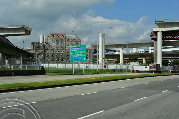 DG386283. New viaduct construction. Xilin Ave. Tanah Merah. East-West line. Singapore. 12.1.2023.