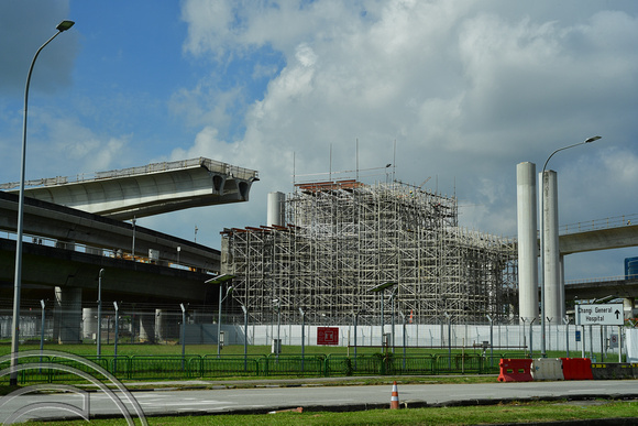 DG386287. New viaduct construction. Xilin Ave. Tanah Merah. East-West line. Singapore. 12.1.2023.