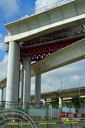 DG386288. New viaduct construction. Xilin Ave. Tanah Merah. East-West line. Singapore. 12.1.2023.