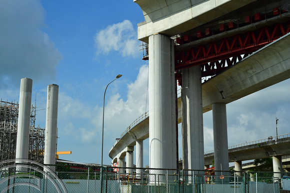 DG386289. New viaduct construction. Xilin Ave. Tanah Merah. East-West line. Singapore. 12.1.2023.