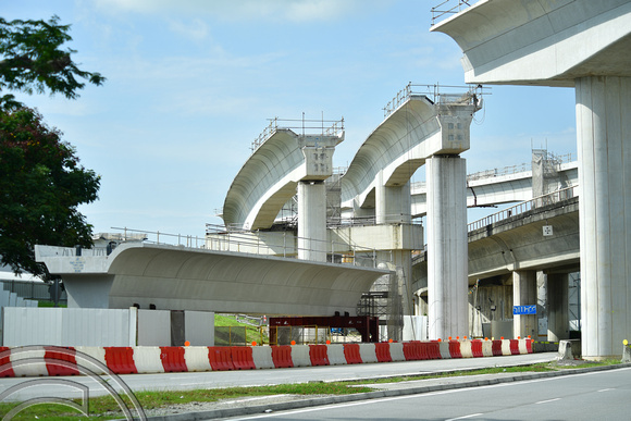 DG386311. New viaduct construction. Upper Changi Rd. Tanah Merah. East-West line. Singapore. 12.1.2023.