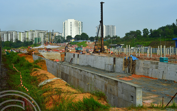 DG386530. Civils work for new railway route. Kempas Baru. Malaysia. 15.1.2023.