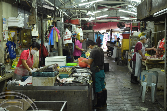 DG386985. Fishmongers. Jalan Hang Lekir. Chinatown. Kuala Lumpur. Malaysia. 16.1.2023.