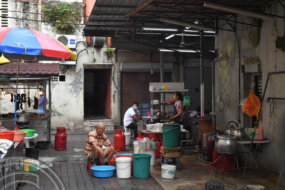 DG386959. Hawkers stall. Jalan Hang Lekir. Chinatown. Kuala Lumpur. Malaysia. 16.1.2023.
