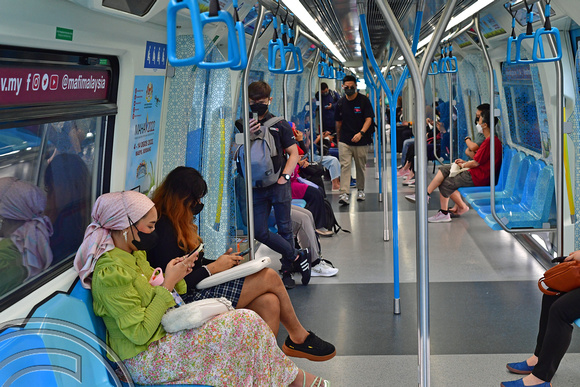 DG387018. MRT Kajang Line train.  Kuala Lumpur. 18.1.2023.