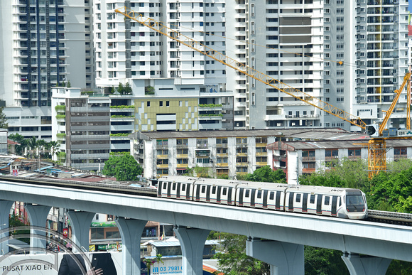 DG387322. 119. MRT Kajang line.Taman Pertama. Kuala Lumpur. Malaysia. 18.1.2023.