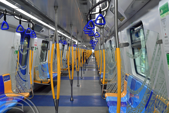 DG387409. Train interior. MRT Putrajaya line.  Kuala Lumpur. Malaysia. 20.1.2023.
