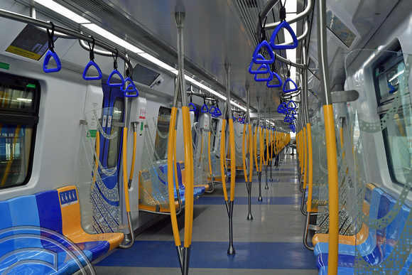DG387410. Train interior. MRT Putrajaya line.  Kuala Lumpur. Malaysia. 20.1.2023.