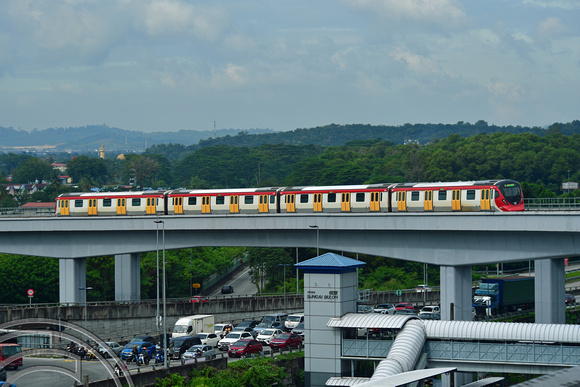 DG387427. 213. MRT Putrajaya line. Sungai Buloh. Kuala Lumpur. Malaysia. 20.1.2023.