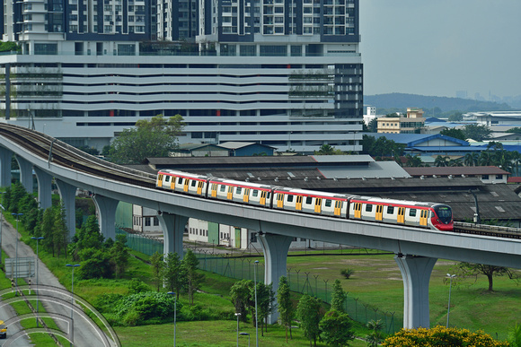 DG387444. 218. MRT Putrajaya line. Sungai Buloh. Kuala Lumpur. Malaysia. 20.1.2023.
