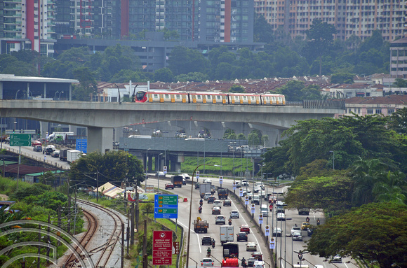 DG387450. 213. MRT Putrajaya line. Sungai Buloh. Kuala Lumpur. Malaysia. 20.1.2023.