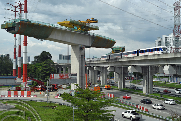 DG387572. Building the Shah Alam LRT line. Glenmarie. Kuala Lumpur. Malaysia. 20.1.2023.