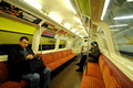 DG21491.Interior. Glasgow subway train. 9.4.09.