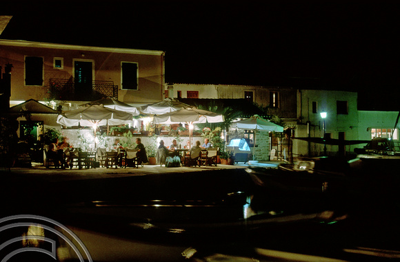 T10212. Restaurants. Lakka. Paxos. Greece, 2000.