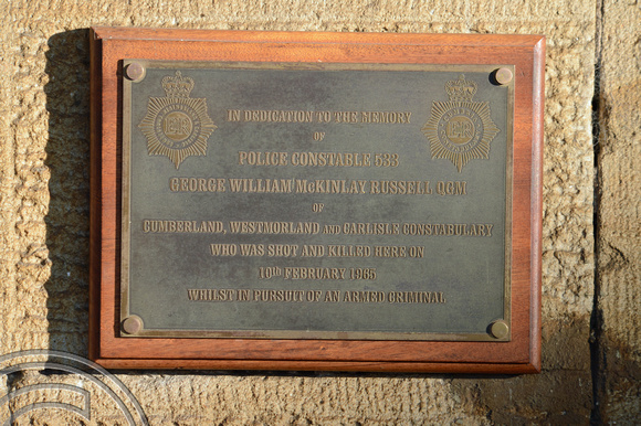 DG138823. Memorial plaque. Oxenholme. 19.2.13.