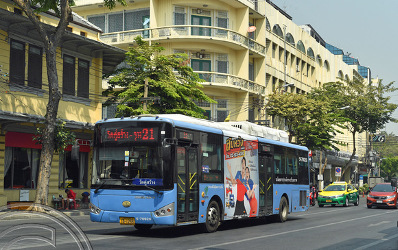 DG388521. Modern bus. Rama IV road. Bangkok. Thailand. 1.2.2023.