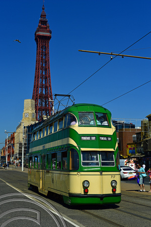 DG376599. Tram 717. The promenade. Blackpool. 11.8.2022.