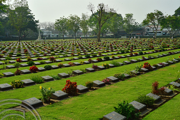 DG388675. War cemetery. Kanchanaburi. Thailand. 3.2.2023.