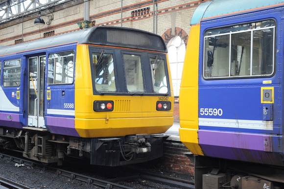 DG43460. Class 142 cabs. Manchester Piccadilly. 1.2.10.