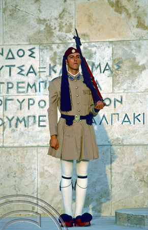 T11630. Efzone at War Memorial. Athens. Greece. 2001.