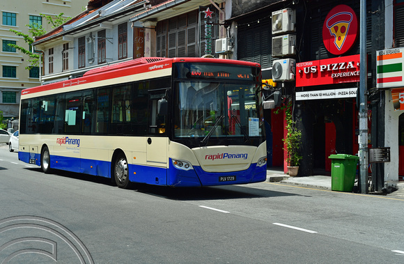DG389500. Rapid Penang bus. Lebuh Chulia. Georgetown. Penang. Malaysia. 17.2.2023.