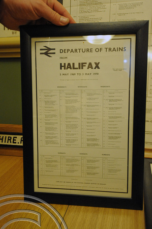DG44678. 1969 Timetable for Halifax. Tea rooms. Sowerby Bridge. 22.2.10.