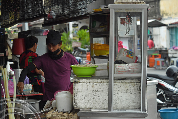 DG389651. Street food. Lebuh Chulia. Georgetown. Penang. Malaysia. 22.2.2023.
