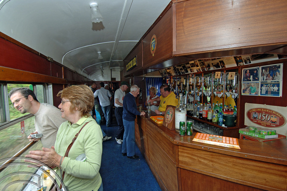 FDG3596. Inside the bar car. Ireland. 12.8.06.