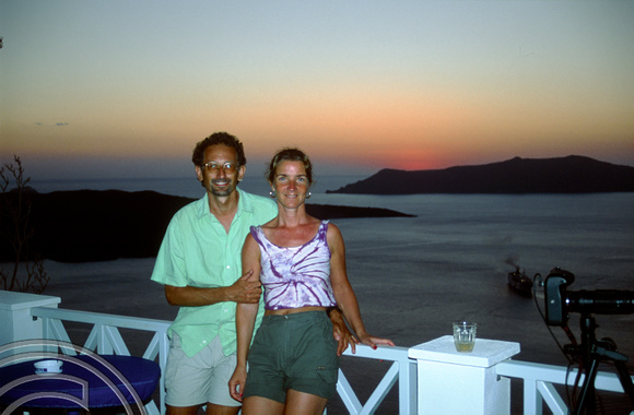T12043. Lynn and I. Santorini. Greece. 2002.