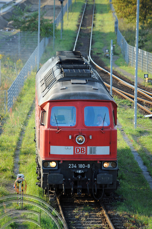 DG25831. 234 180. Waits to move TALGO stock from the depot at Warschauer Straße . Berlin. 24.9.08.