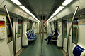 FDG06227. Interior L2 route train. Barcelona. Spain. 31.12.07.