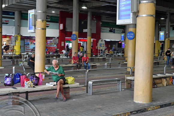 DG389666. Living in the bus station. Komtar. Georgetown. Penang. Malaysia. 23.2.2023.