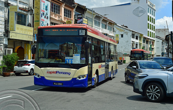 DG389503. Rapid Penang bus on 1010 route. Lebuh Chulia. Georgetown. Malaysia. 19.2.2023.