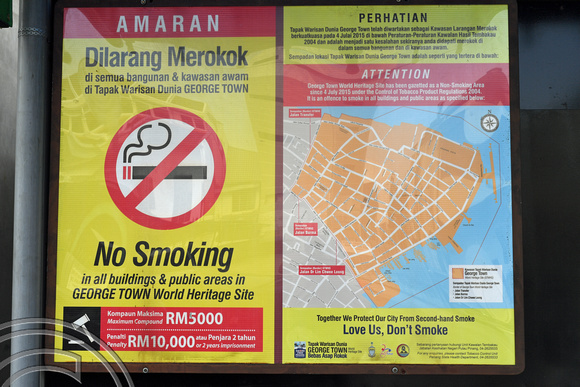 DG389665. Unversally ignored poster. Georgetown.  Penang. Malaysia. 22.2.2023.