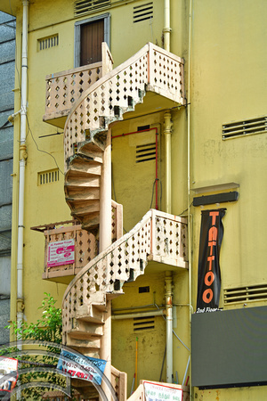 DG386096. Spiral staircase. Little India. Singapore. 12.1.2023.