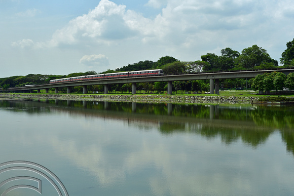 DG386155. MRT North-South line. Lower Seletar resevoir. Singapore. 12.1.2023.