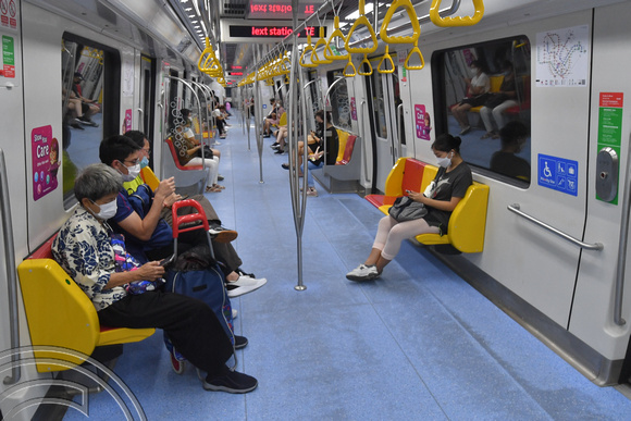 DG386400. Train interior. Thompson East coast Line. Singapore. 13.1.2023.